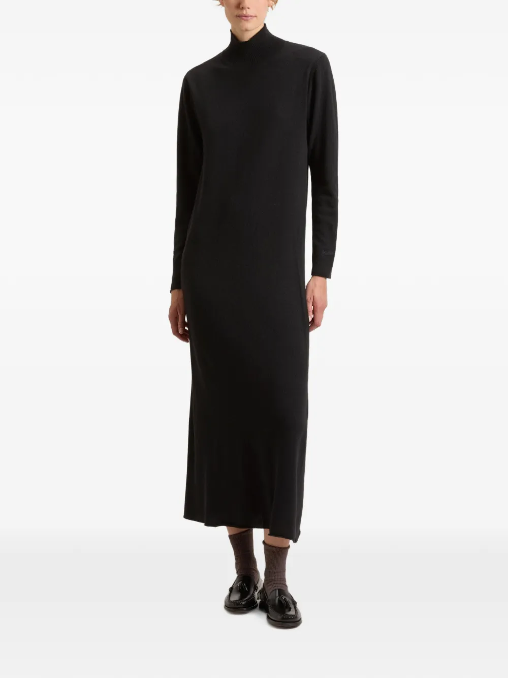 Woolrich Midi-jurk met lange mouwen Zwart