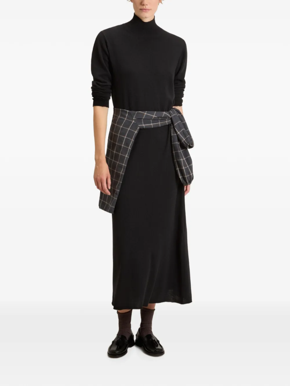 Woolrich Midi-jurk met lange mouwen Zwart