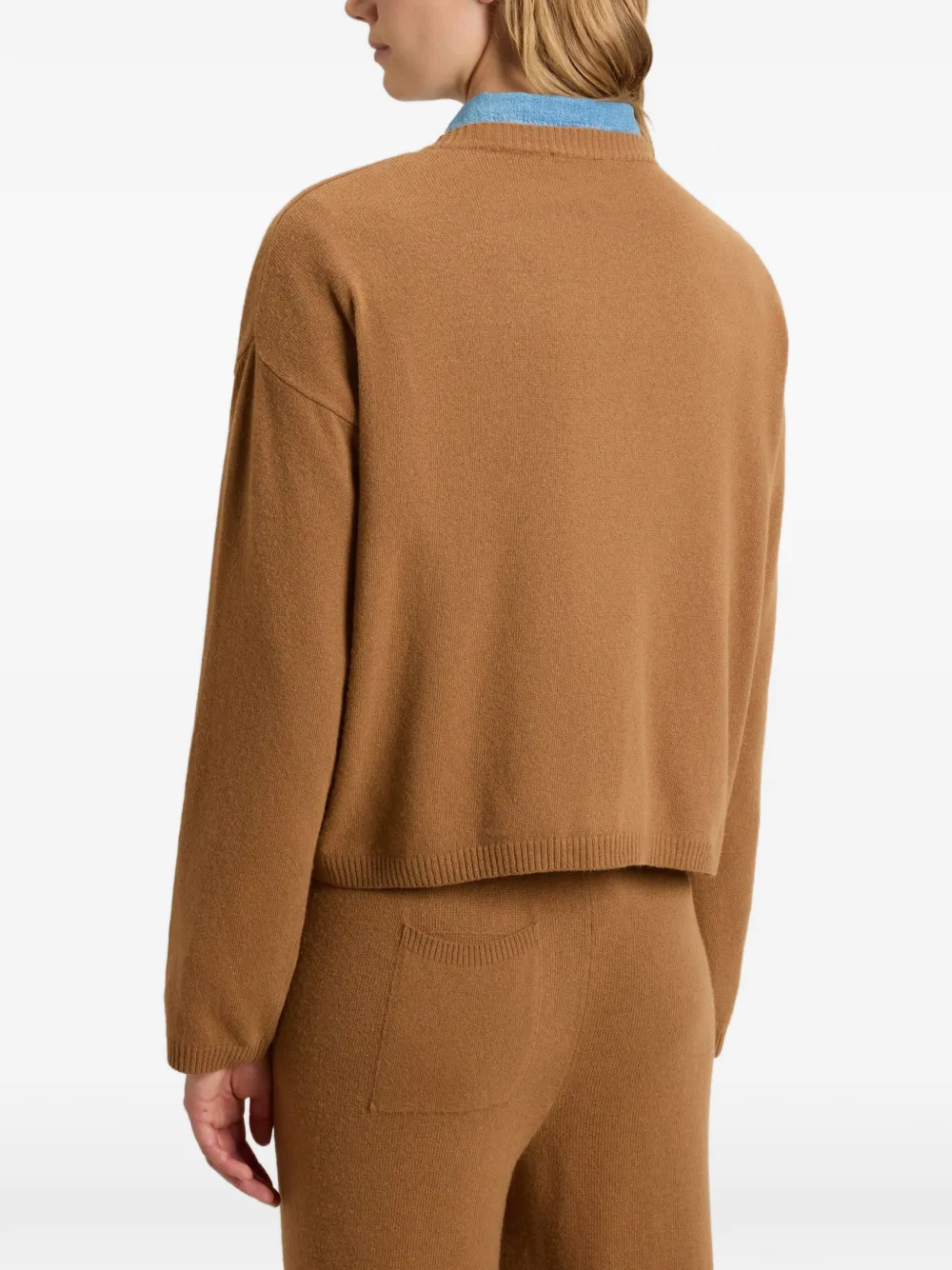 Woolrich Trui met ronde hals en verlaagde schouders Bruin