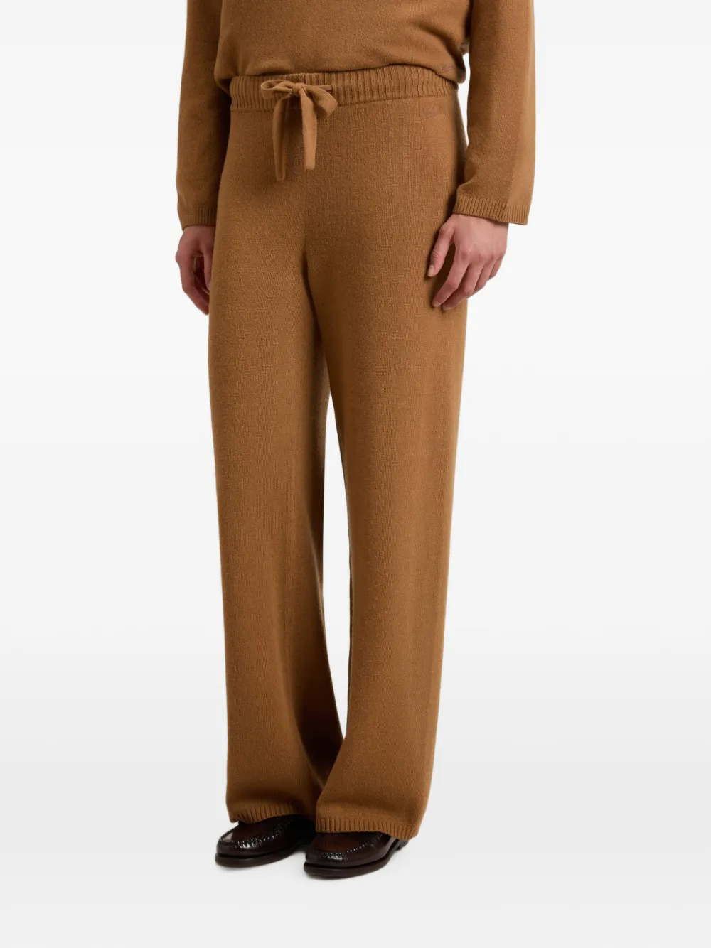Woolrich Gebreide broek met trekkoordtaille Bruin