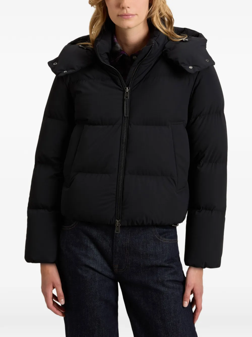 Woolrich Madison gewatteerd jack Zwart