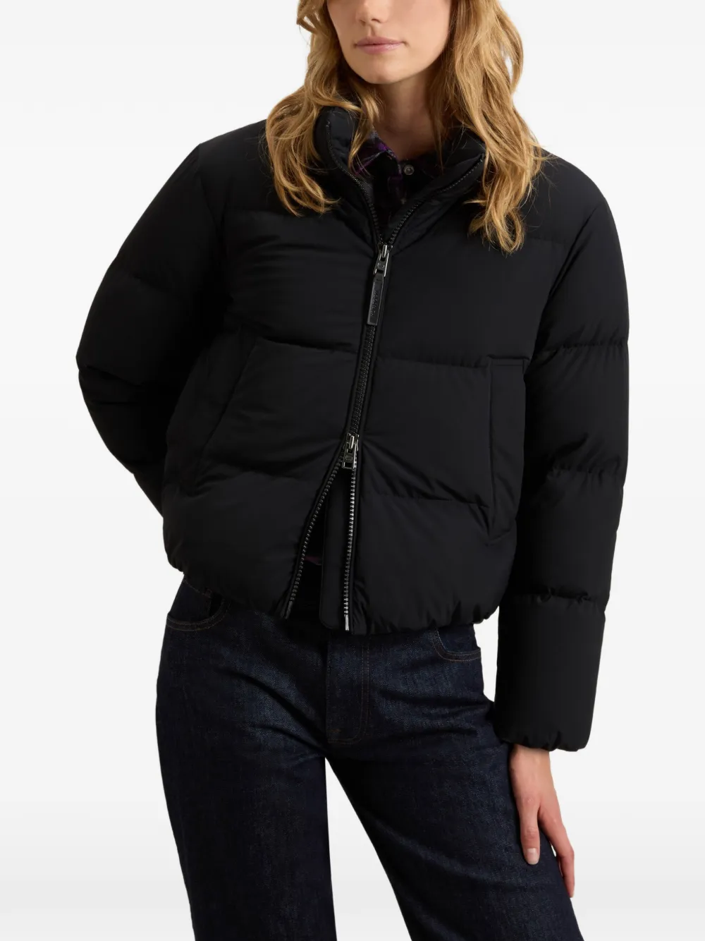 Woolrich Madison gewatteerd jack Zwart