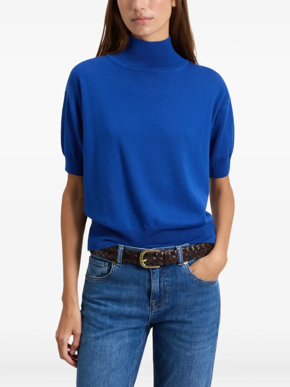 Woolrich T-shirt met col Blauw