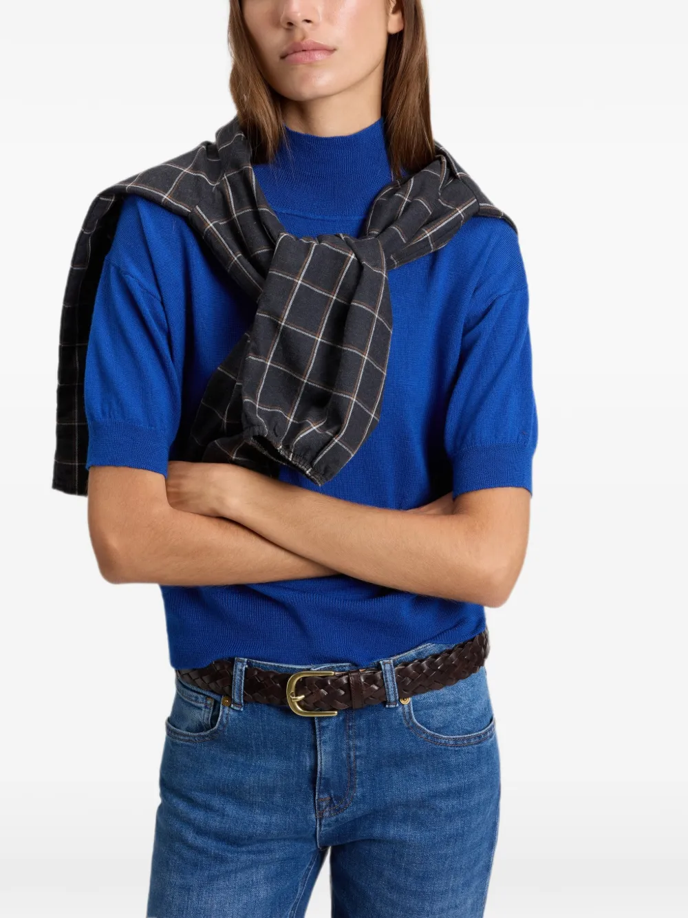 Woolrich T-shirt met col Blauw