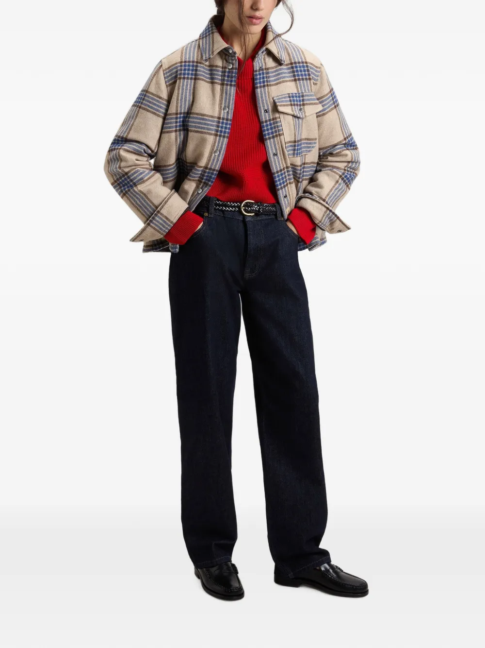 Woolrich Alaskan geruit shirtjack Beige
