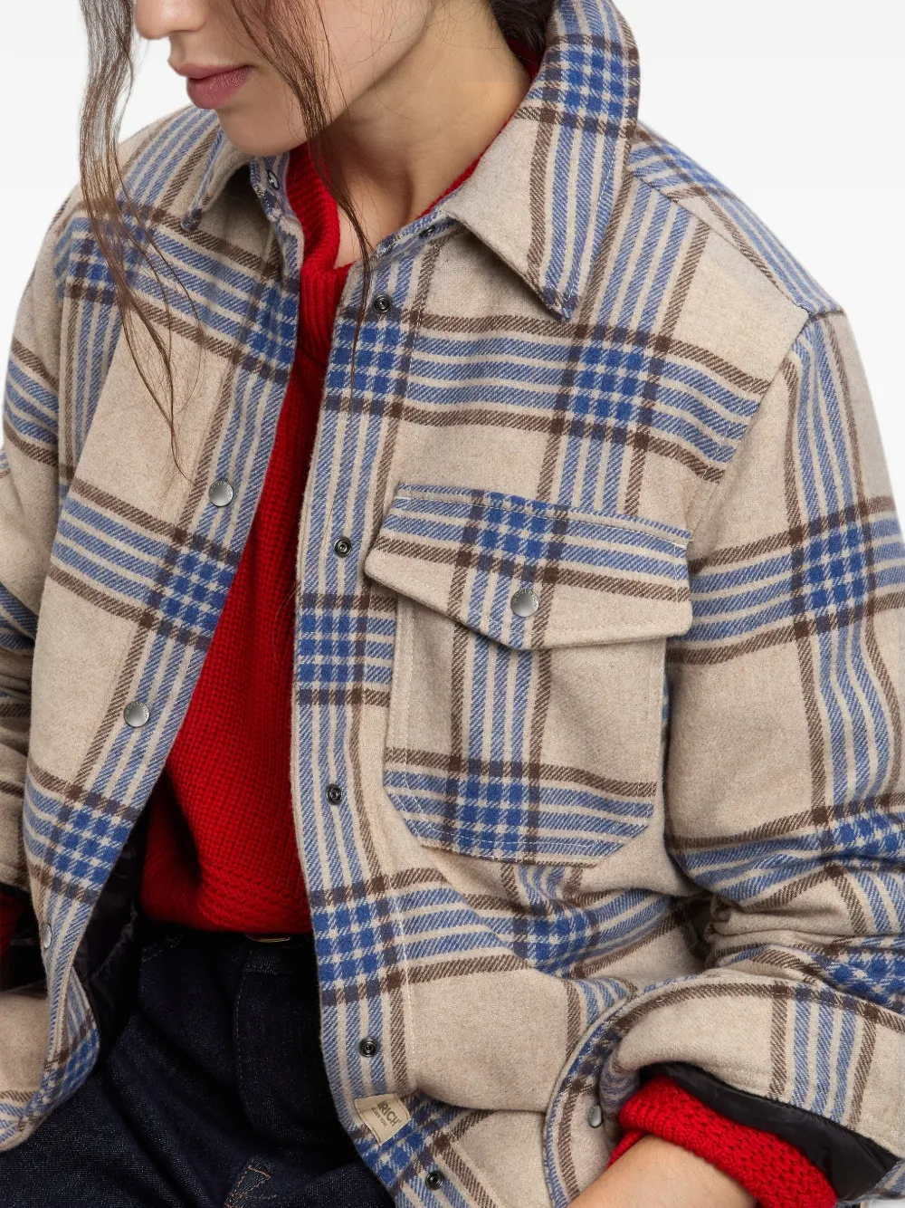 Woolrich Alaskan geruit shirtjack Beige