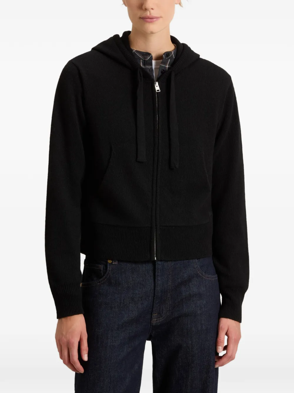 Woolrich Gebreide hoodie Zwart