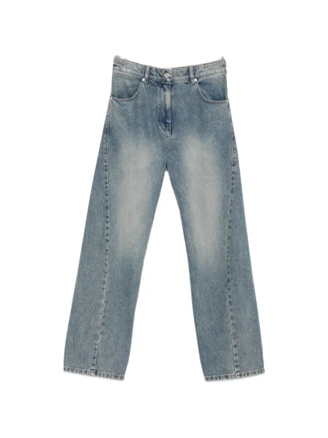 System Ausgeblichene Wide-Leg-Jeans