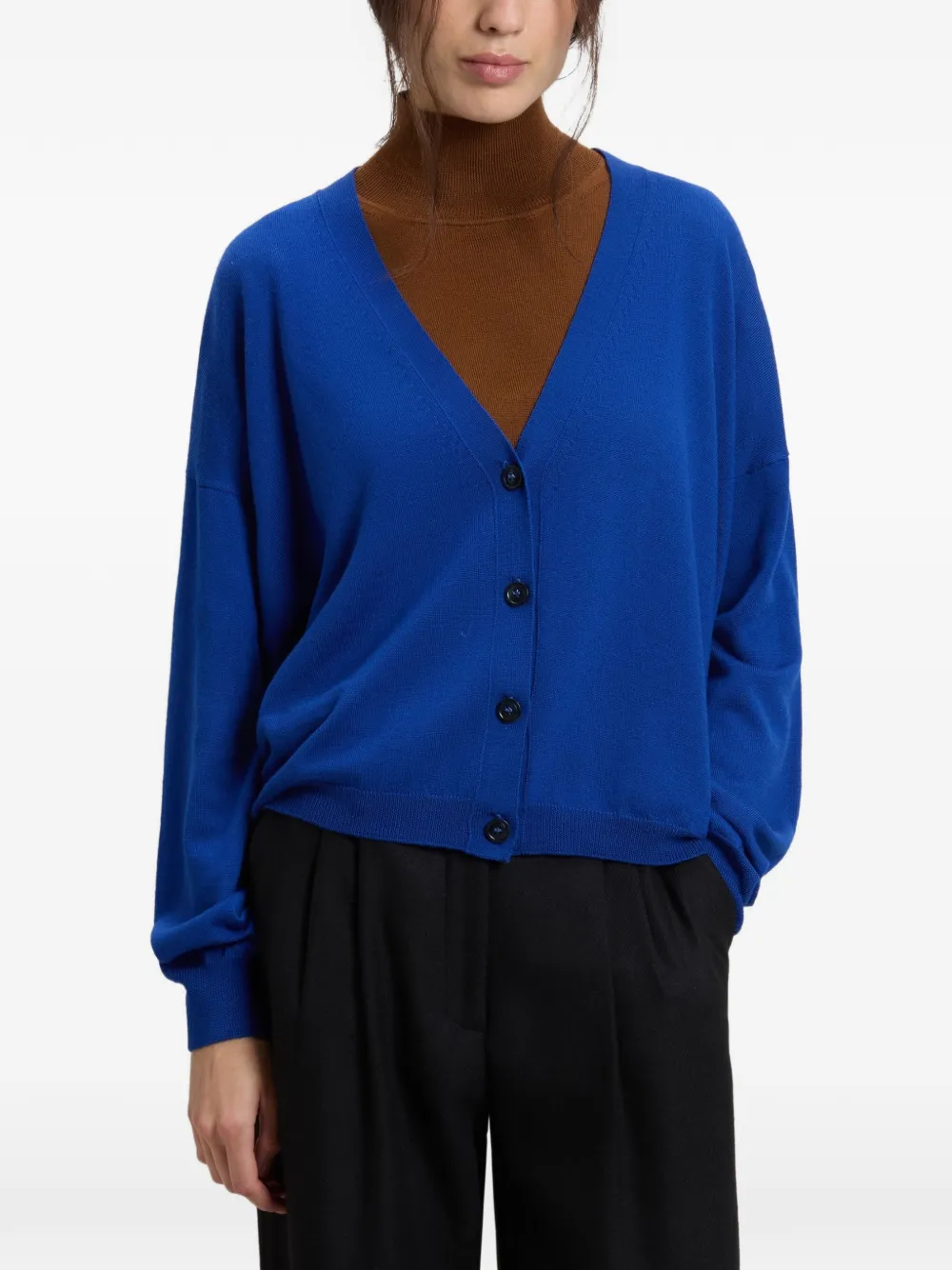 Woolrich Fijngebreid vest van merinowol Blauw