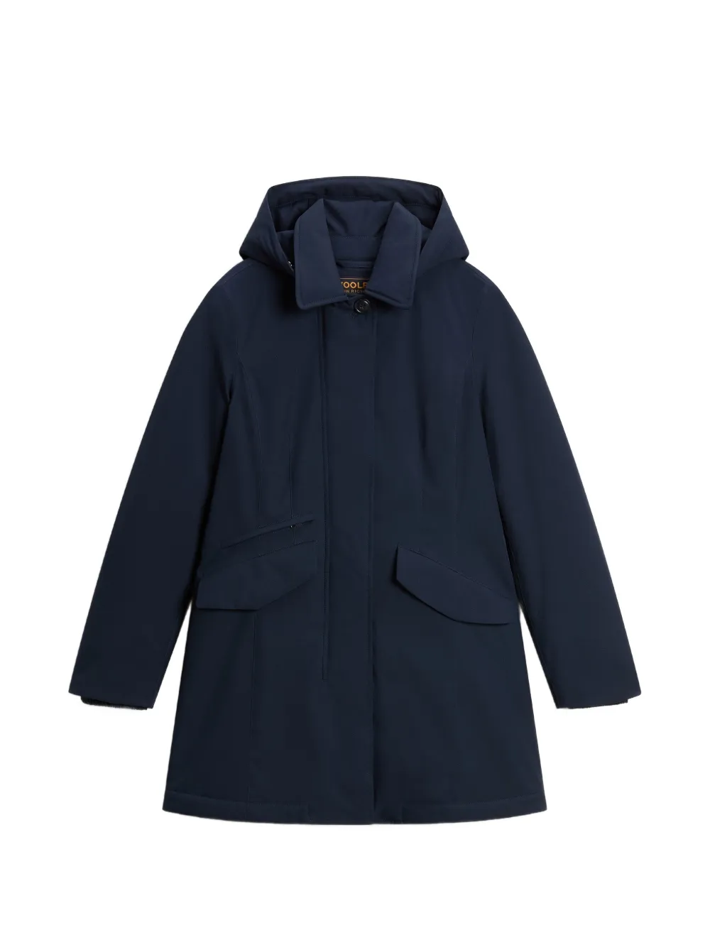 Woolrich removable-hood coat - Blau