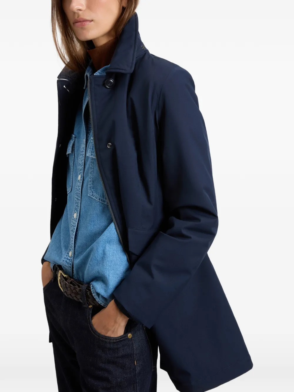 Woolrich Jack met capuchon Blauw