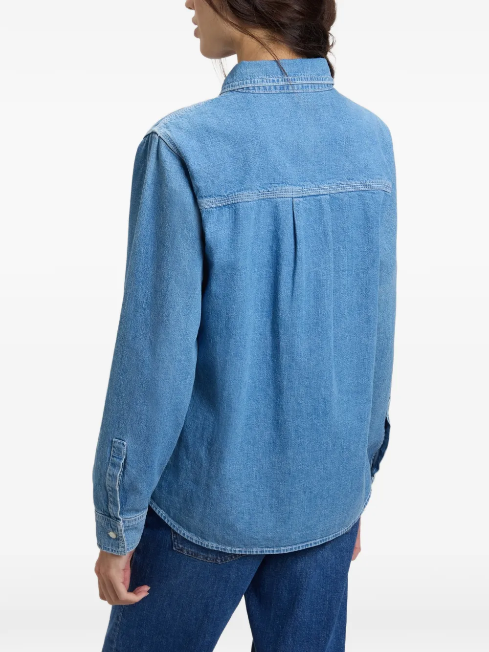 Woolrich Button-up shirtjack met borstzak Blauw
