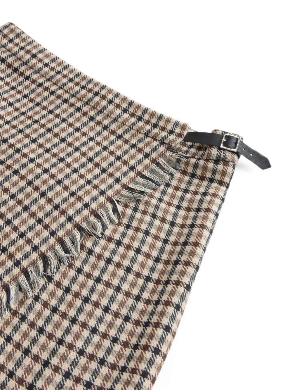 Woolrich checked wraparound skirt Beige