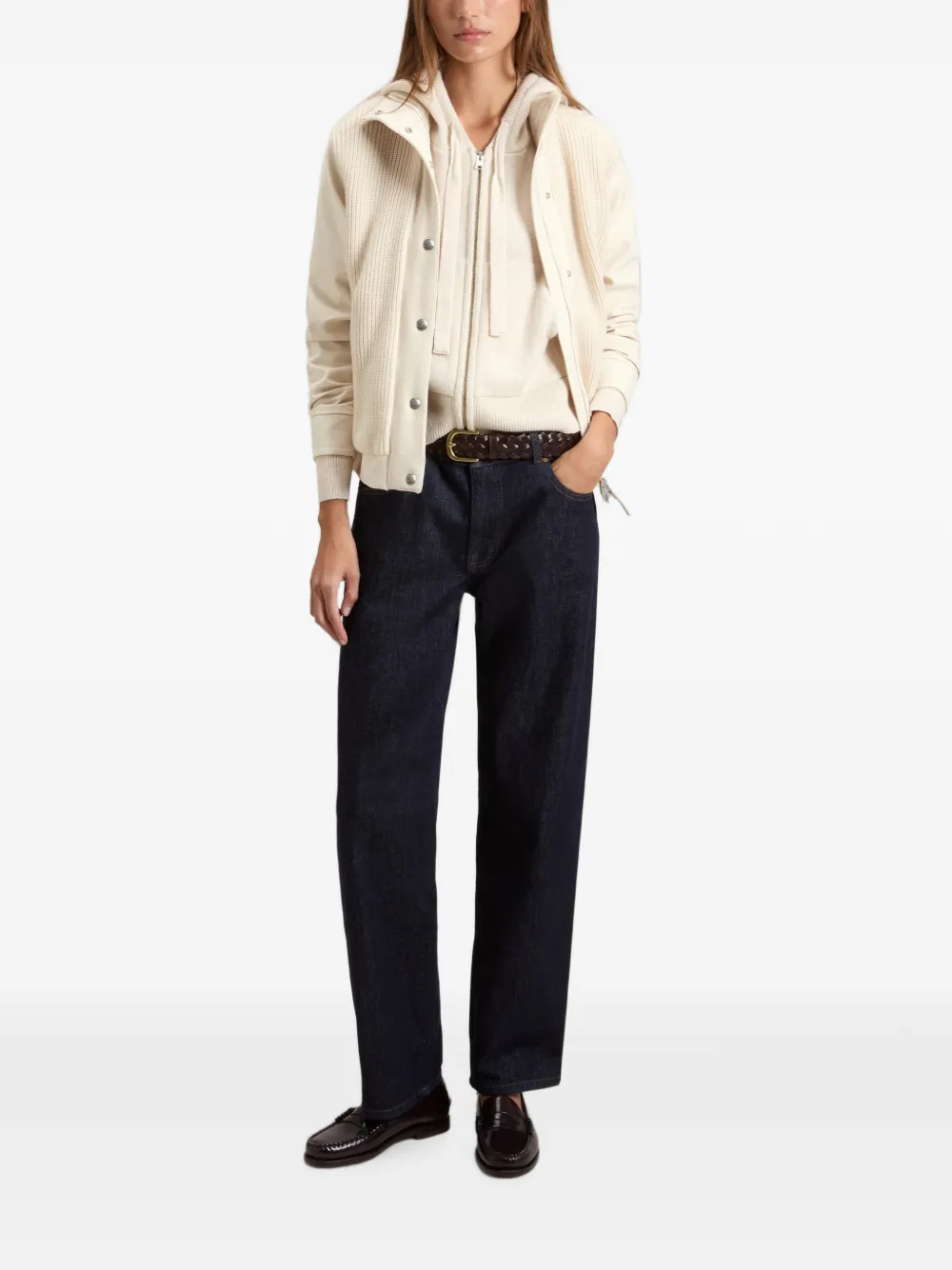 Woolrich Geribbeld bomberjack met lange mouwen Beige