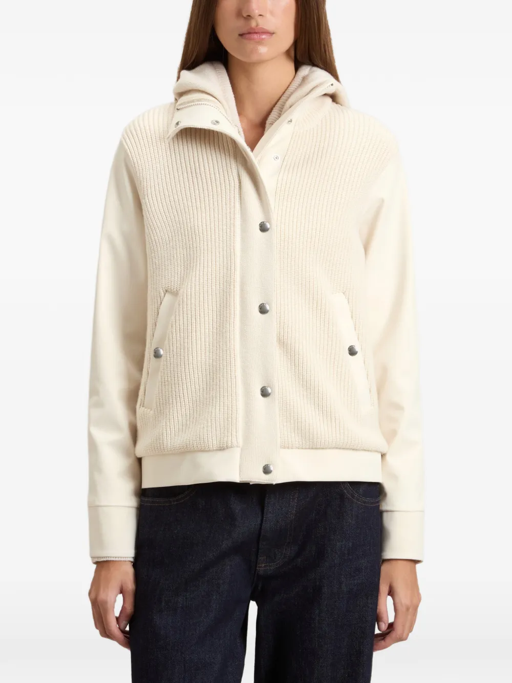 Woolrich Geribbeld bomberjack met lange mouwen Beige