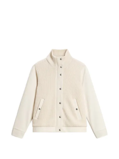 Woolrich ribbed long-sleeve bomber jacket