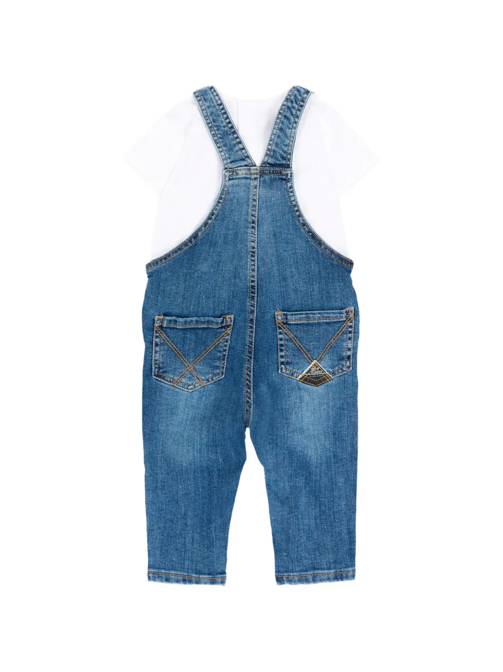 Roy Rogers Kids Spijkertuinbroek met logoprint Blauw