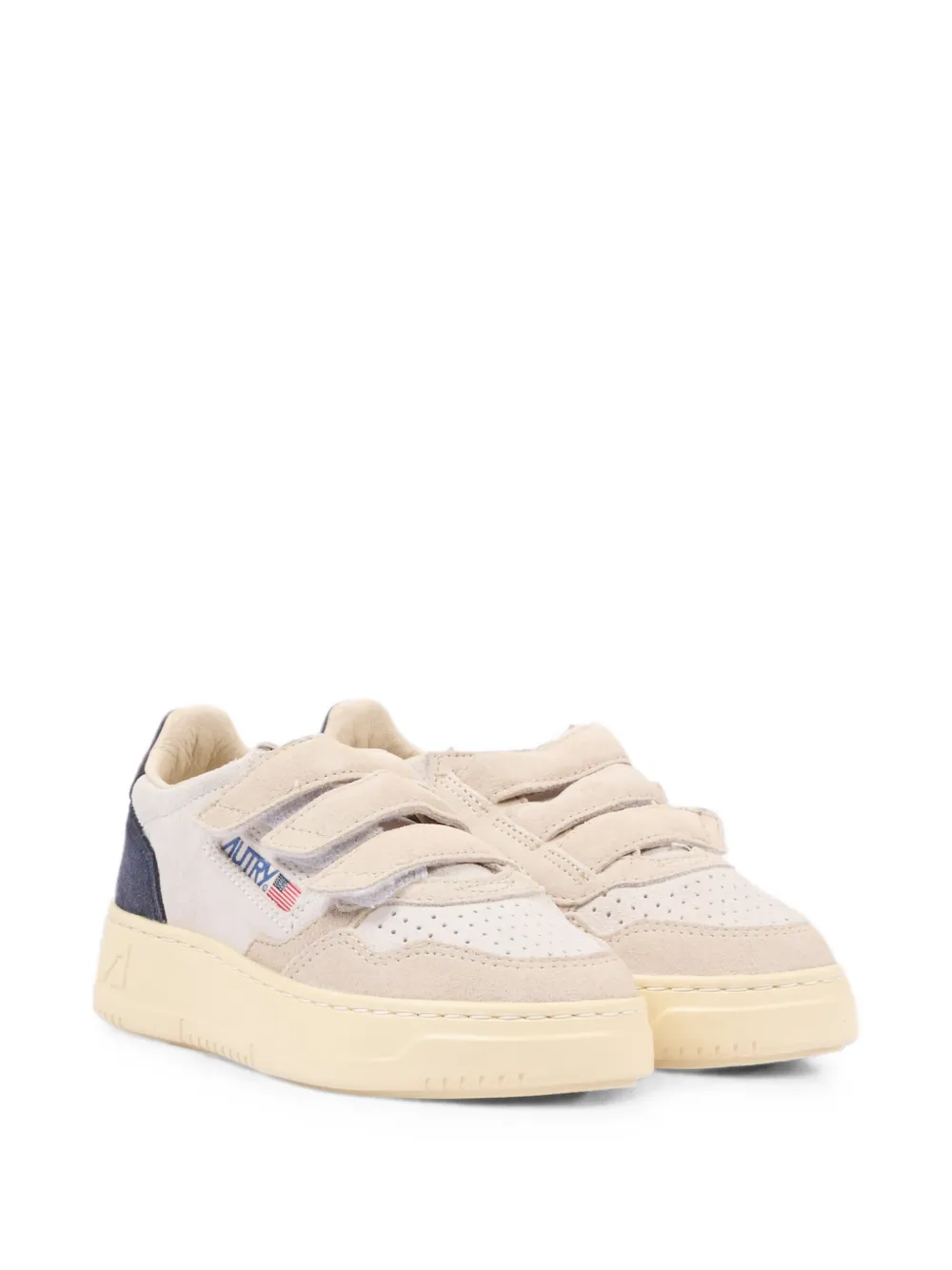 Autry Kids Medalist touch-strap sneakers Beige