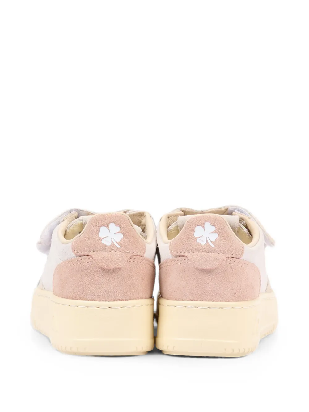 Autry Kids Medalist touch-strap leather sneakers Beige