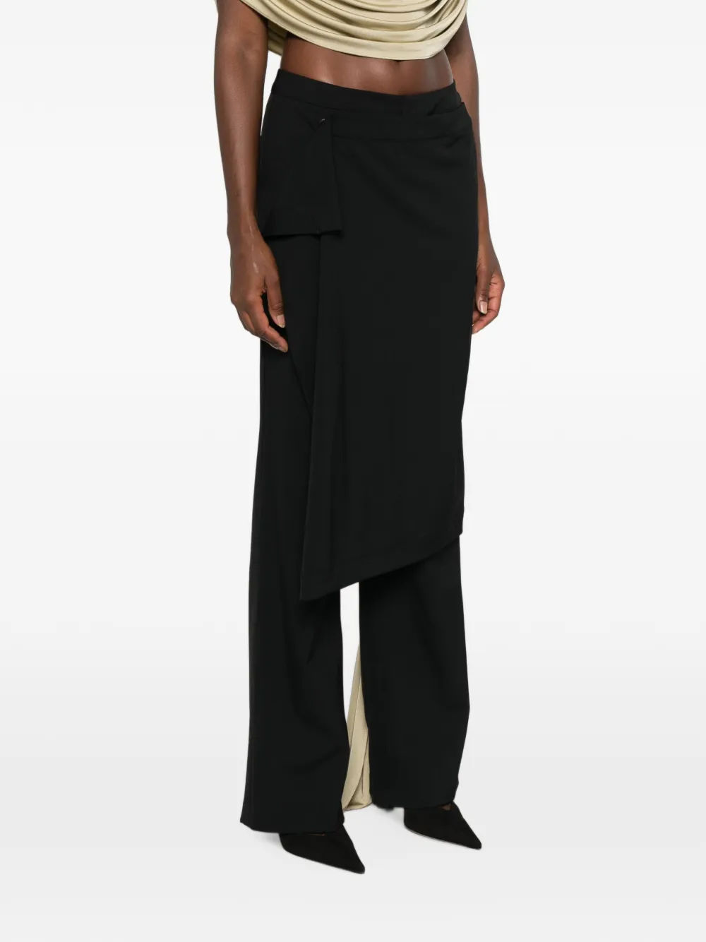 LE SULLY STUDIO Pantalon met gelaagd vlak Zwart