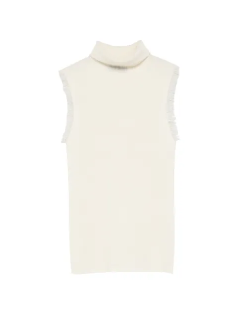 Le Petit Pulle pull sans manches à franges