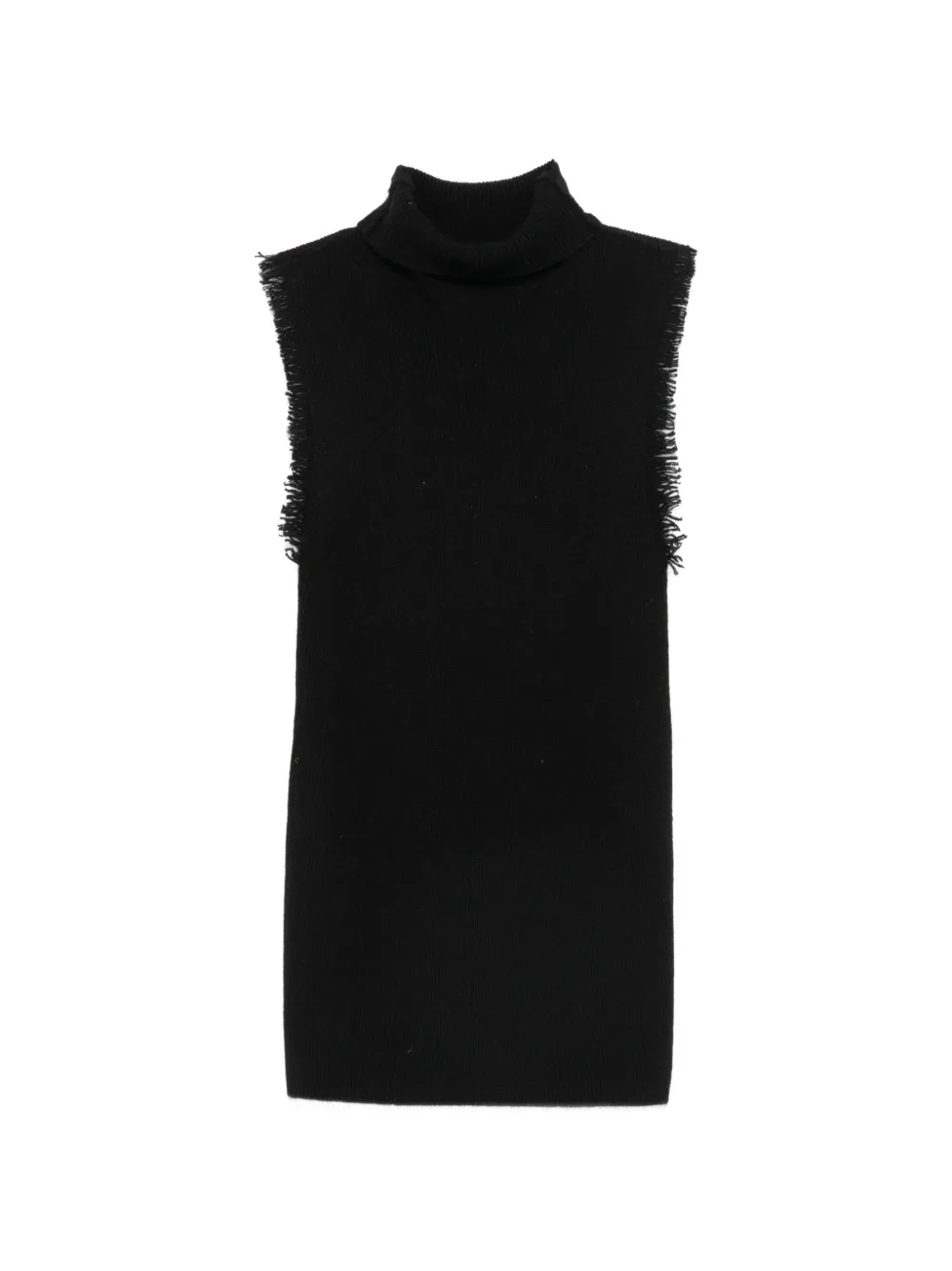 Le Petit Pulle Canotta con frange - Nero