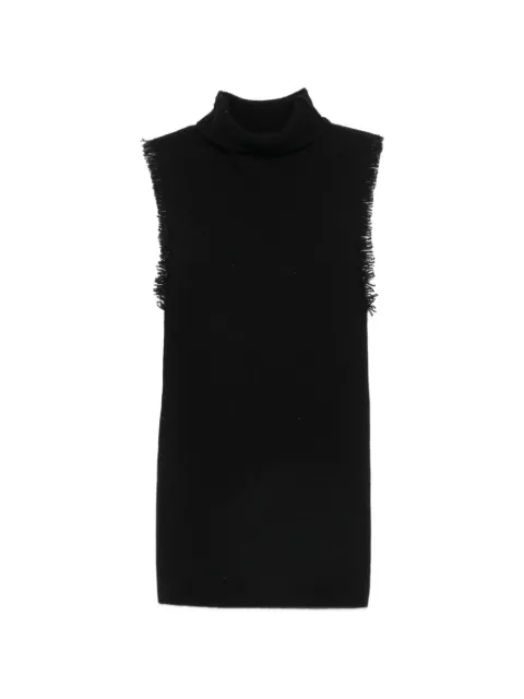 Le Petit Pulle frayed-detail vest