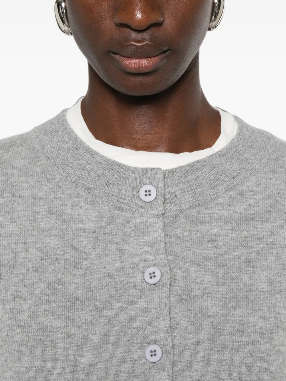 Le Petit Pulle Vest met ronde hals Grijs