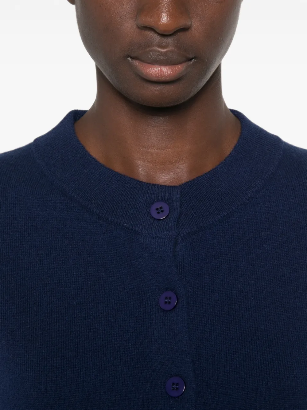 Le Petit Pulle Vest met ronde hals Blauw