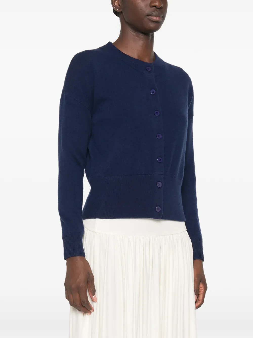 Le Petit Pulle Vest met ronde hals Blauw
