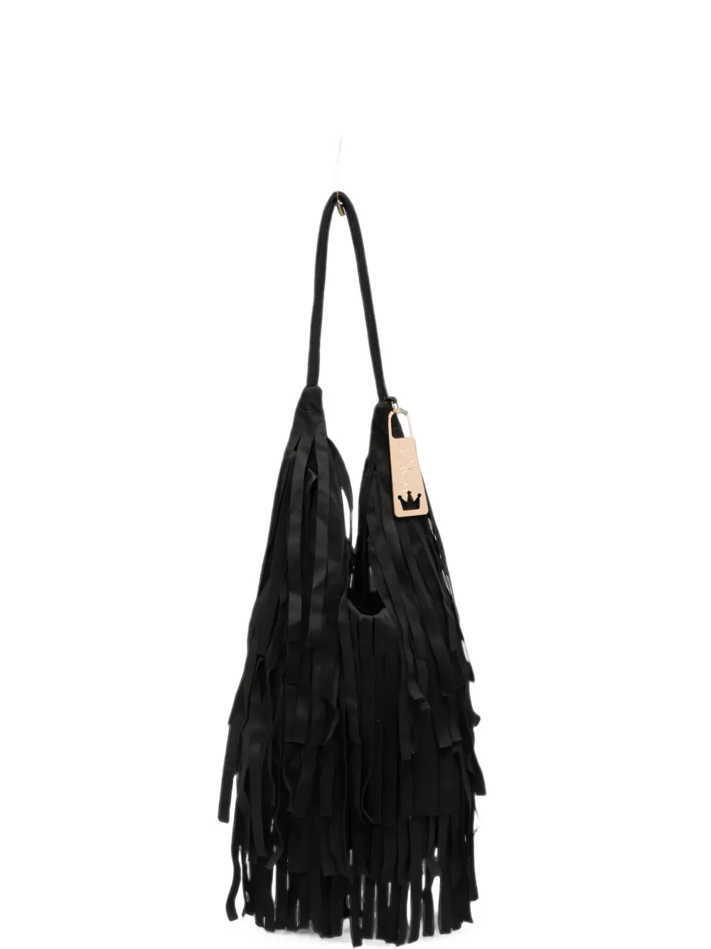la milanesa small Aretha fringe-detail shoulder bag - Schwarz