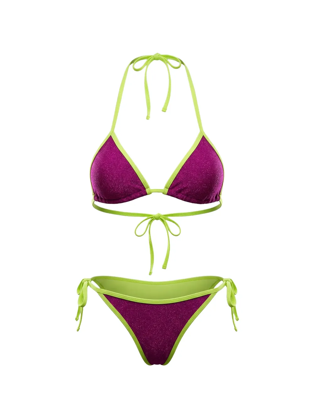 4GIVENESS KIDS Bikini a triangolo con glitter - Viola