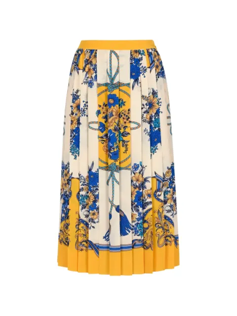 Gucci falda midi de seda estampada