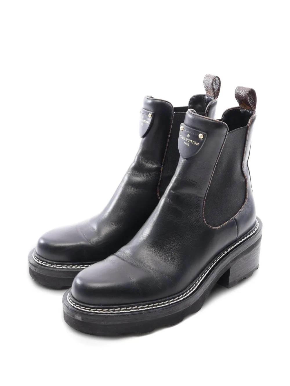Louis Vuitton Pre-Owned 2021 Bobble Line Monogram ankle boots - Nero