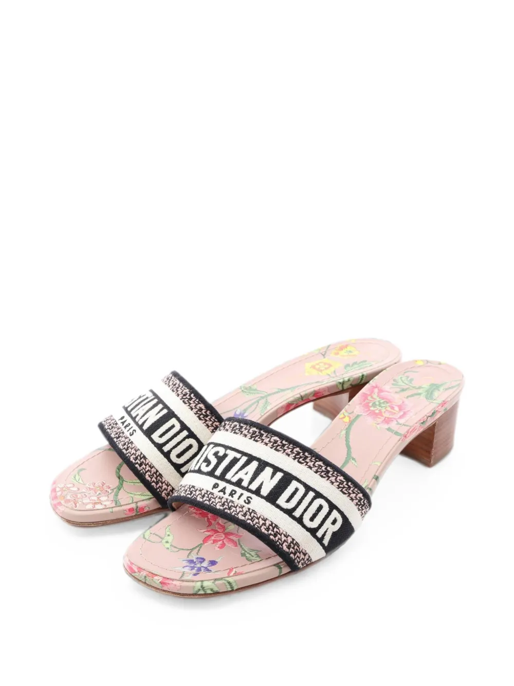 Christian Dior Pre-Owned 2010s Dway floral-pattern sandals - Rosa