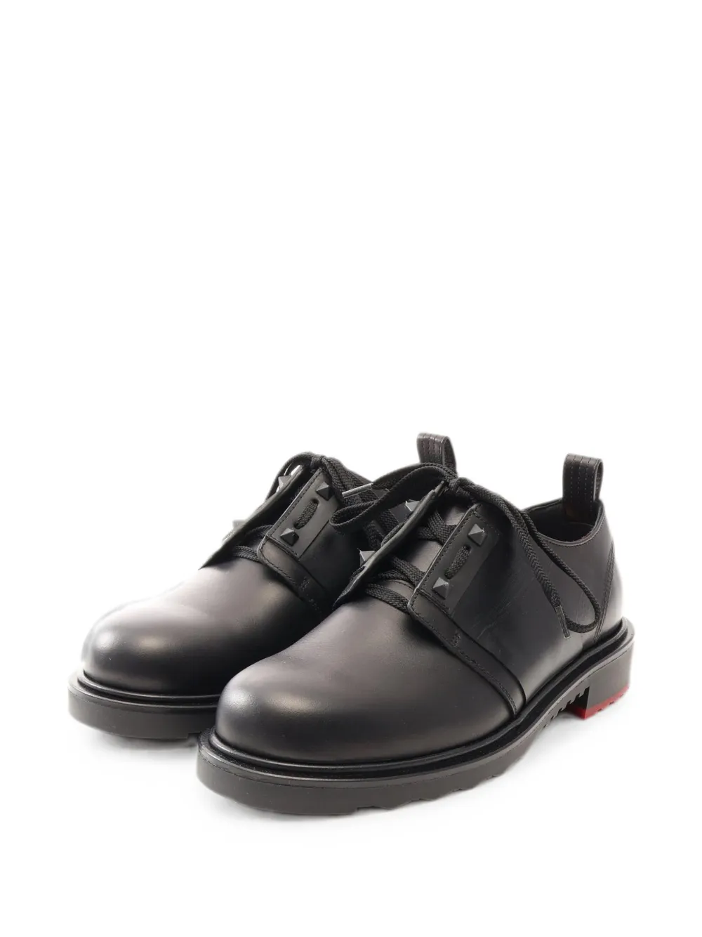 Valentino Garavani Pre-Owned 2020s Rockstud leather derby shoes - Nero