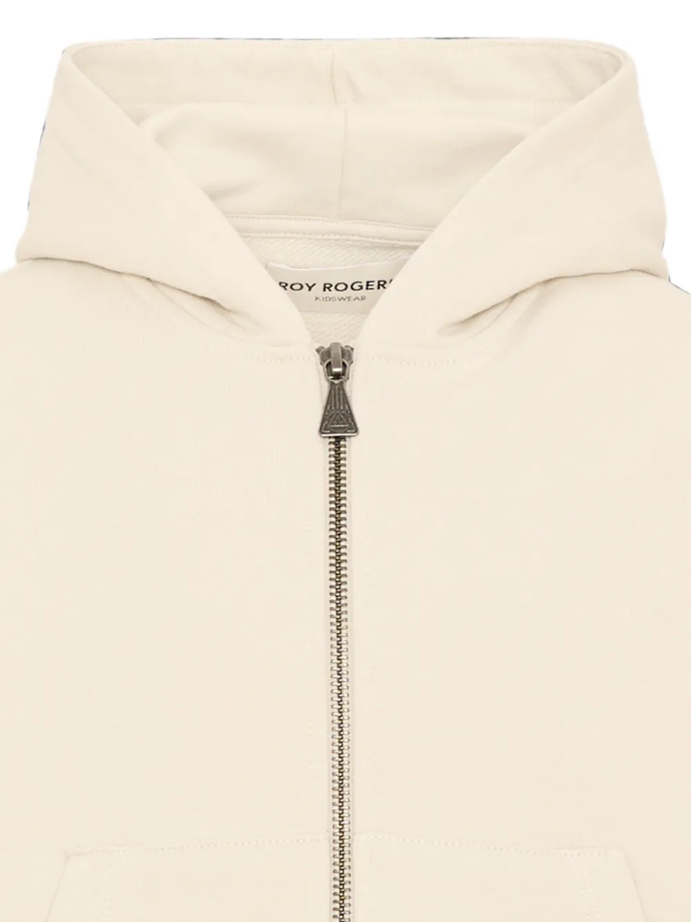 Roy Rogers Kids Hoodie met logoprint en rits Beige