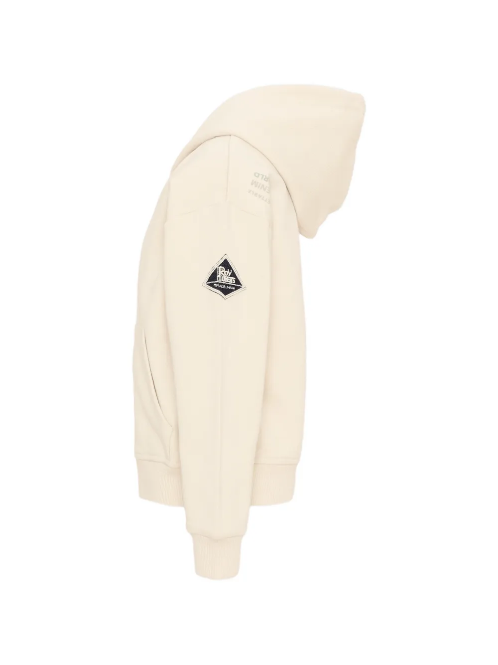 Roy Rogers Kids Hoodie met logoprint en rits Beige