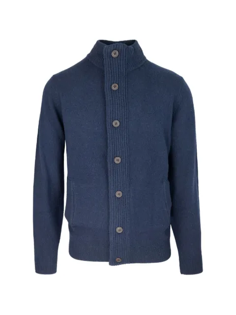 Barbour elbow-patch button-up cardigan
