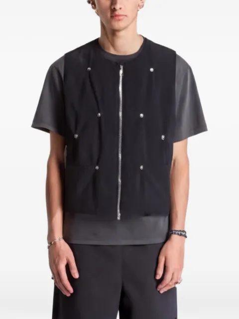 HELIOT EMIL Vox stud-embellished vest