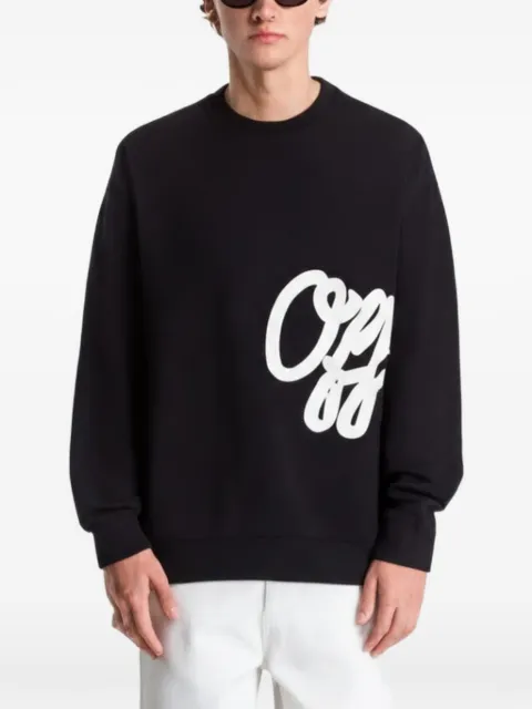 Off-White embroidered script-logo sweater