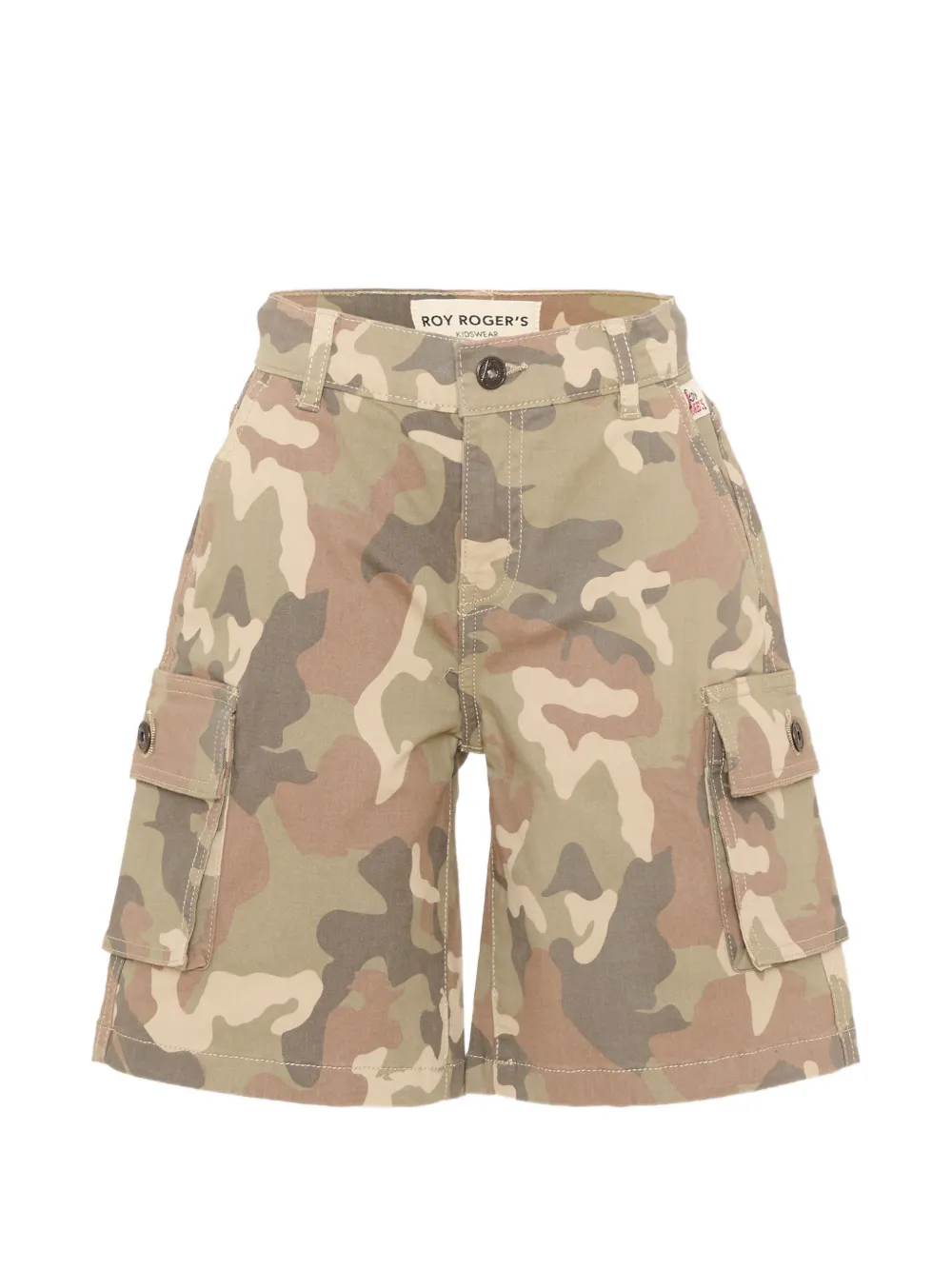 Roy Rogers Kids camouflage-print cargo shorts - Grün