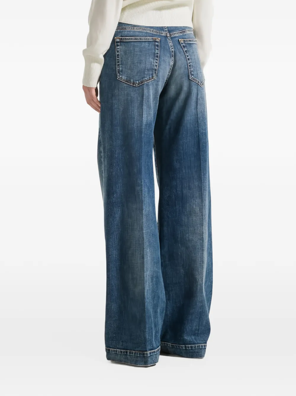 Seventy Broek met wijde pijpen Blauw