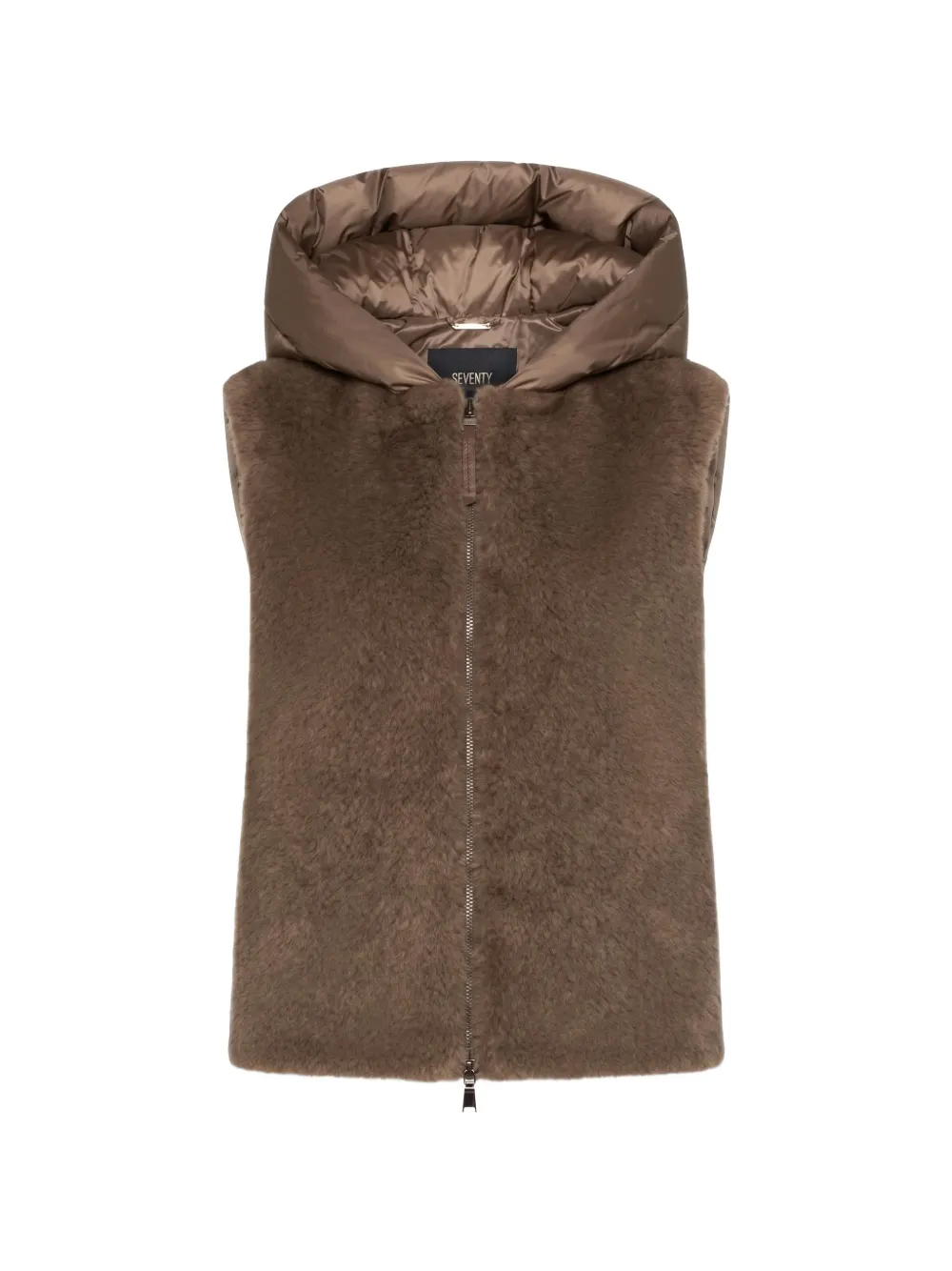 Seventy hooded faux-fur gilet - Brown