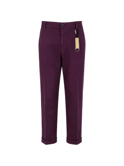 Manuel Ritz pressed-crease turn-up trousers