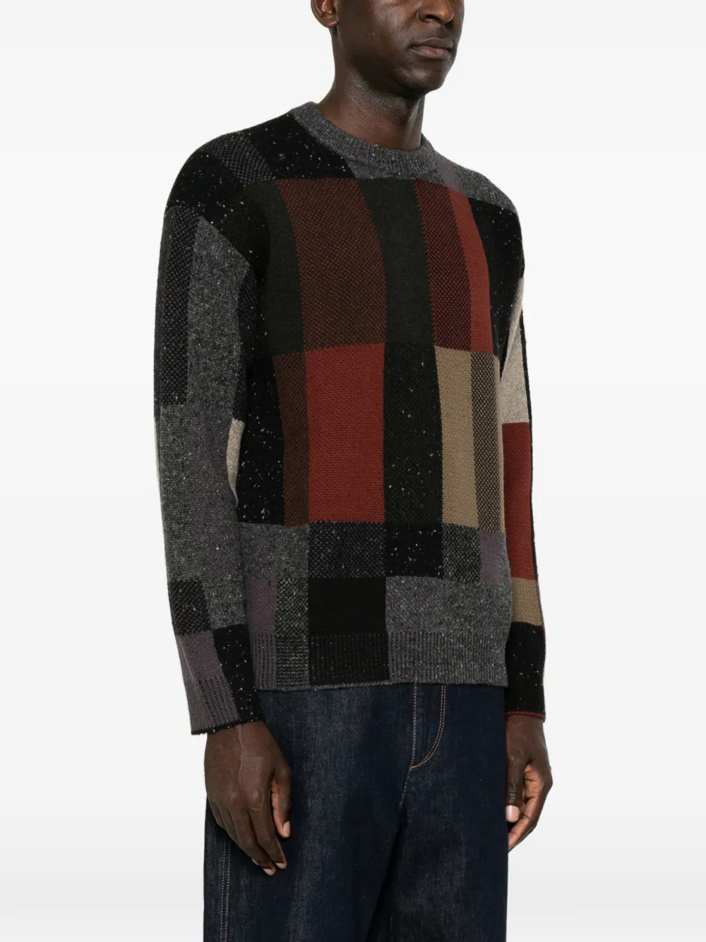 PS Paul Smith Trui met colourblocking en ronde hals Grijs