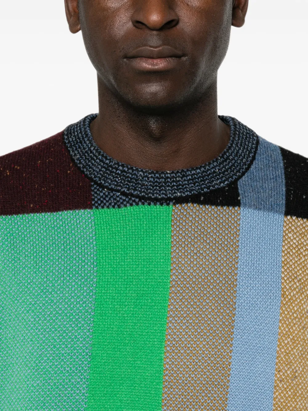 PS Paul Smith Trui met patchwork en ronde hals Groen