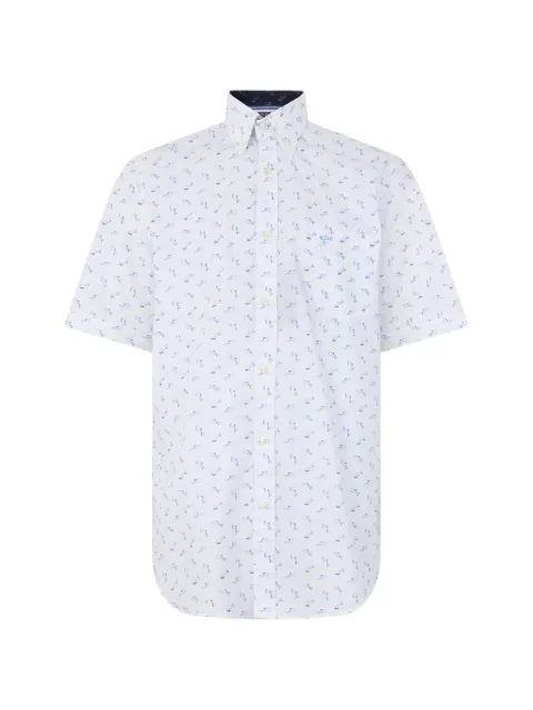 Paul & Shark shark-print button-down shirt