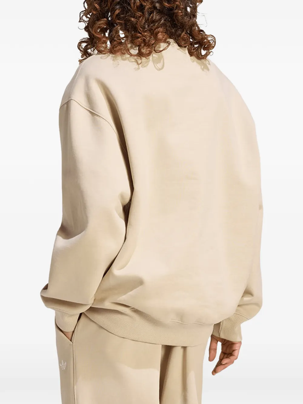 adidas Essentials crew long fleece OS sweatshirt Beige