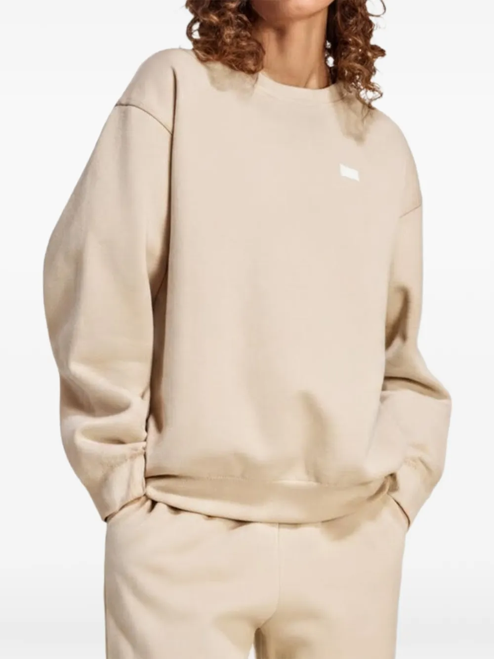 adidas Essentials crew long fleece OS sweatshirt - Nude